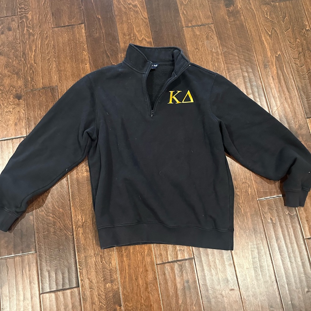 Kappa delta Black Quarter-Zip Sweater